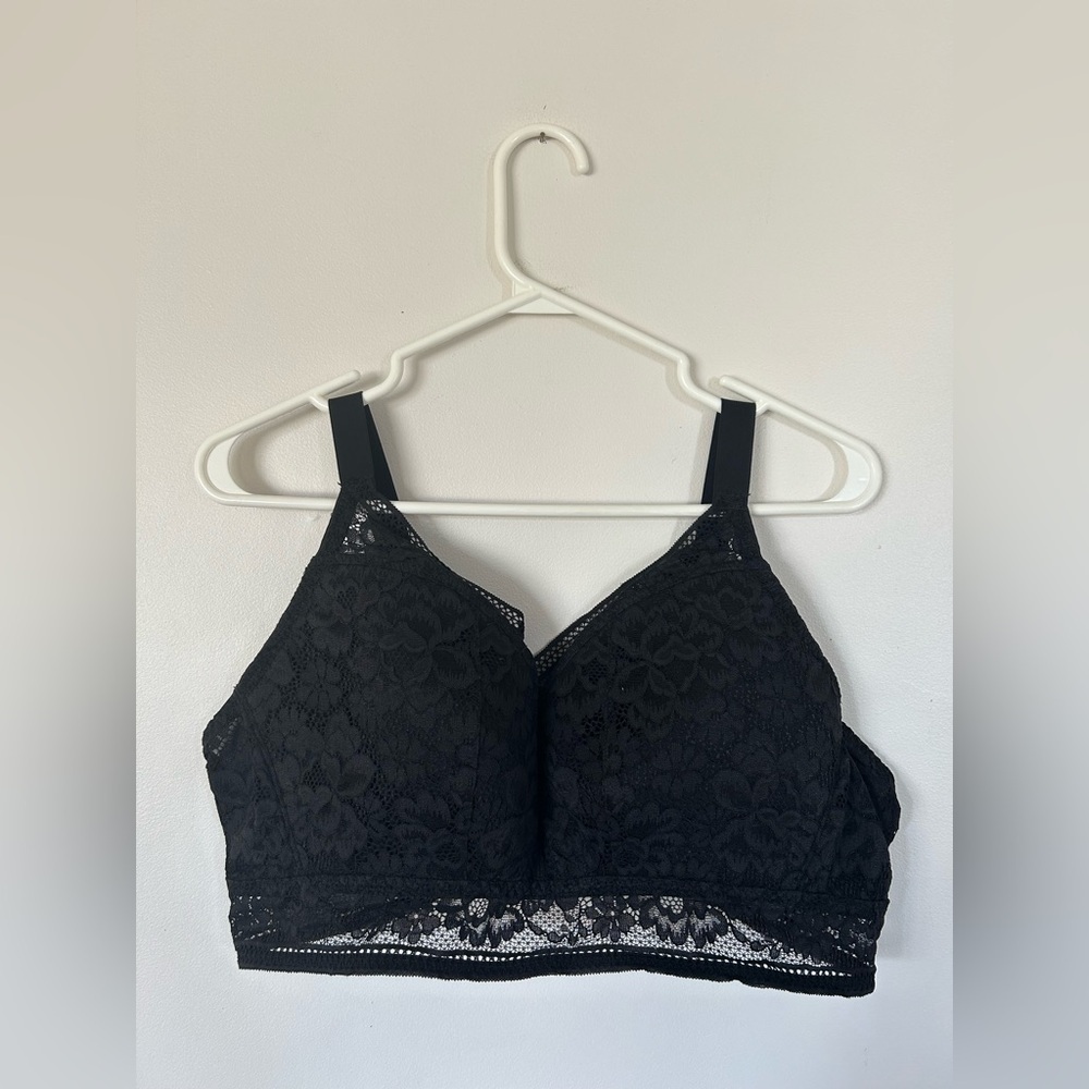 NWT Knix Wireless Lace Bustier Black XXXXL